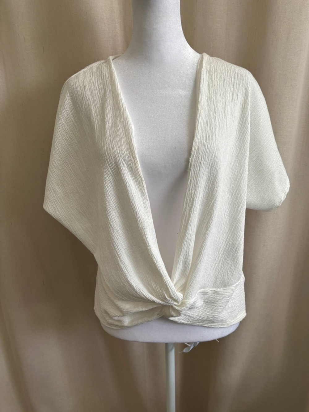 Zara Crinkle Knot-Front Top | Size M